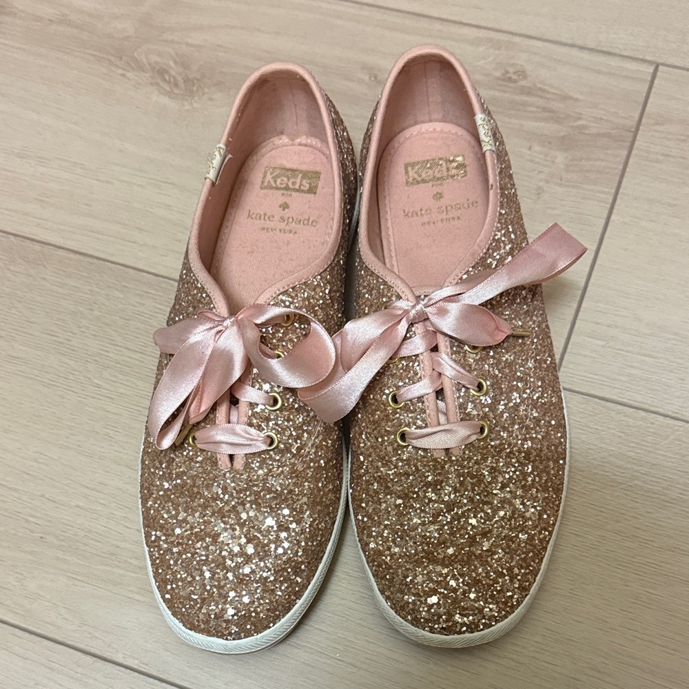Keds x Kate Spade Pink Glitter Sneakers